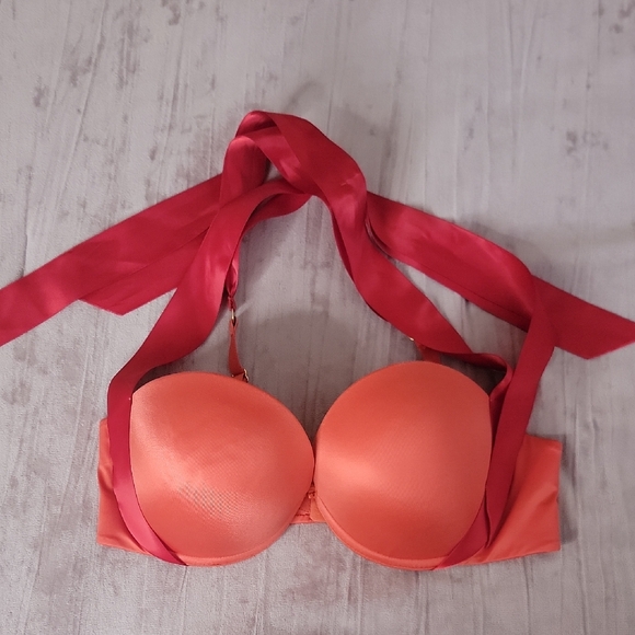Victoria's Secret Vibrant Coral and Red Bra 32C - Picture 4 of 8